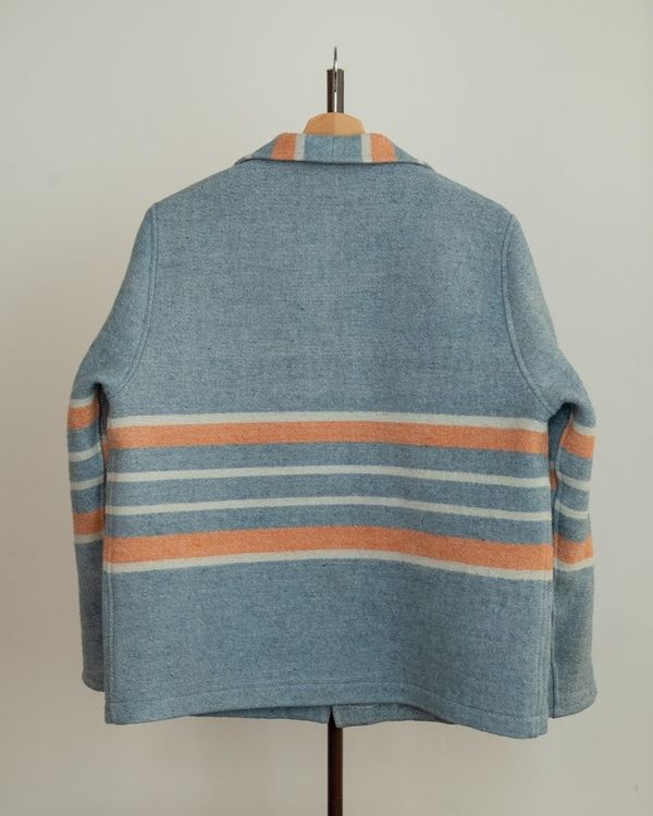 Куртка из Шерстяного Покрывала нежно-голубая - фото 2