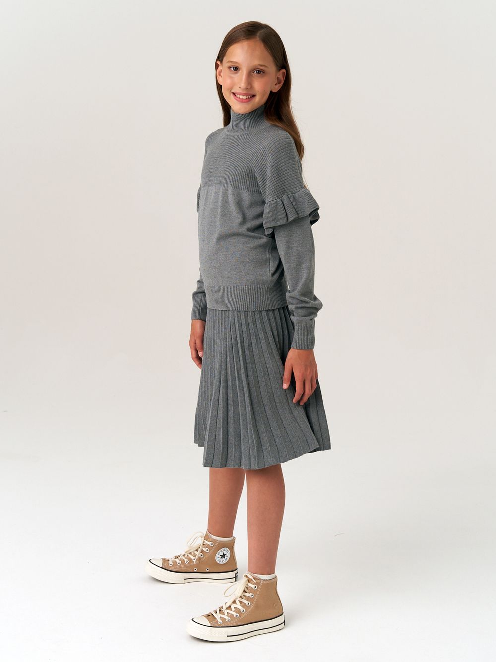 Джемпер для девочки AT244 серый