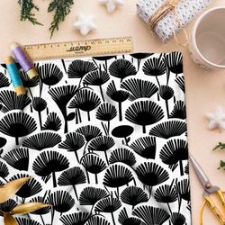 Ткань премиум атлас двуцветная цветочная фантазия