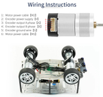 Двигатель постоянного тока с редуктором и энкодером.