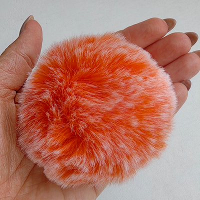 Помпон из искусственного меха "Мелированный рыжий" d=9 см