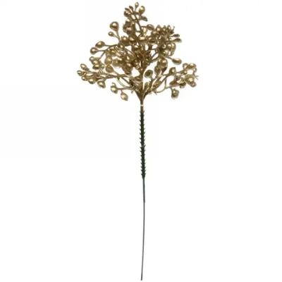 Ветка декоративная «Блеск ягод» 15 см, Шампань