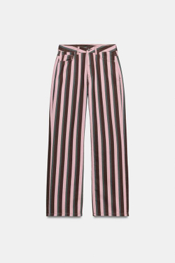 ZARA ДЖИНСЫ Z1975 STRAIGHT В ПОЛОСКУ СО СРЕДНЕЙ ПОСАДКОЙ, ПОЛОСКИ