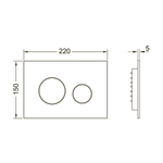 Кнопка смыва для инсталляции TECE, пластиковая, TECEloop, белый матовый, 9240926