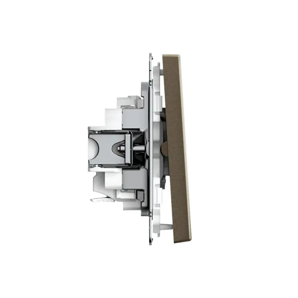 ARTGALLERY 2-клавишный ВЫКЛЮЧАТЕЛЬ, 10АХ, механизм, быстрозажим. клем., МОККО