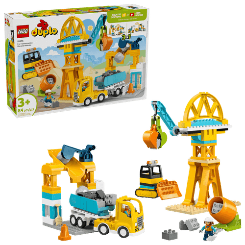 Конструктор LEGO Duplo 10476 3 in 1 Construction Site and Vehicles