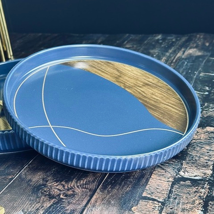 Lenardi 133-386 Тарелка 20см WOOD в под.уп.(х24)Фарфор