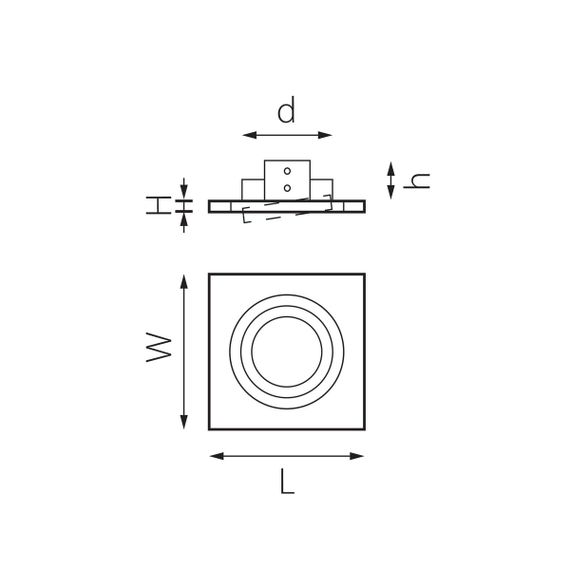 Комплект из светильника и рамки Lightstar Intero 16 (217519+217607) i51907