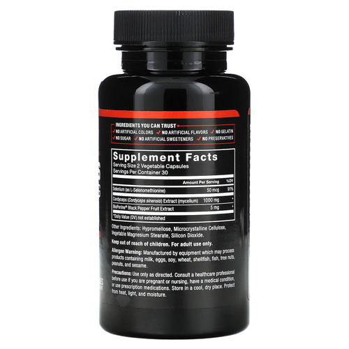 Force Factor, Fundamentals, кордицепс, 60 капсул