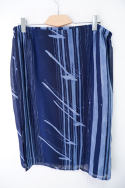 Юбка трикотажная в полоску 52 размер