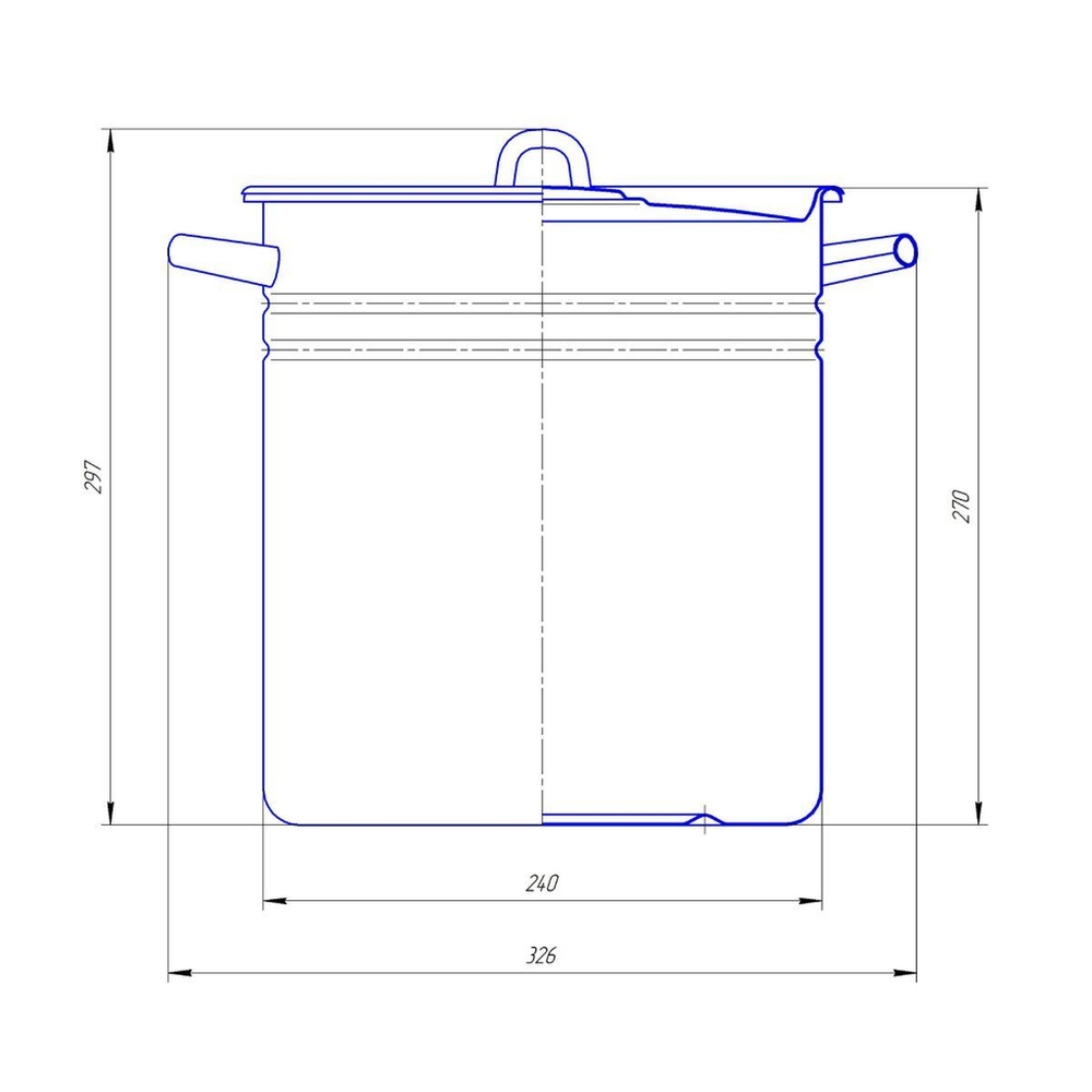 Кастрюля сталь, эмал, 12 л, с крыш, Сиб товары, С41624/С41624.3П/СГ/3/П/3СГ, в асс, индукц