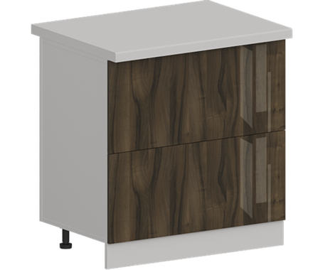 Кухня Модуль ШН2Я 800 Графит / Орех Миланский