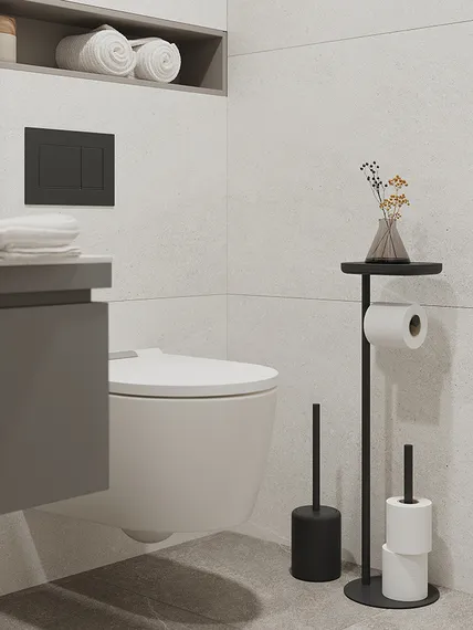 Ершик для унитаза slim, черный