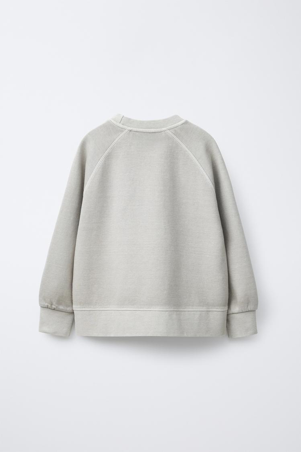 ZARA КОМПЛЕКТ ИЗ ТОЛСТОВКИ И БРЮК ИЗ ТКАНИ ИНТЕРЛОК, ЦВЕТ ЛЬДА