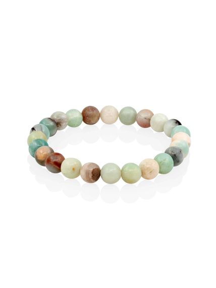 Изображение браслета из амазонита вид сверху.