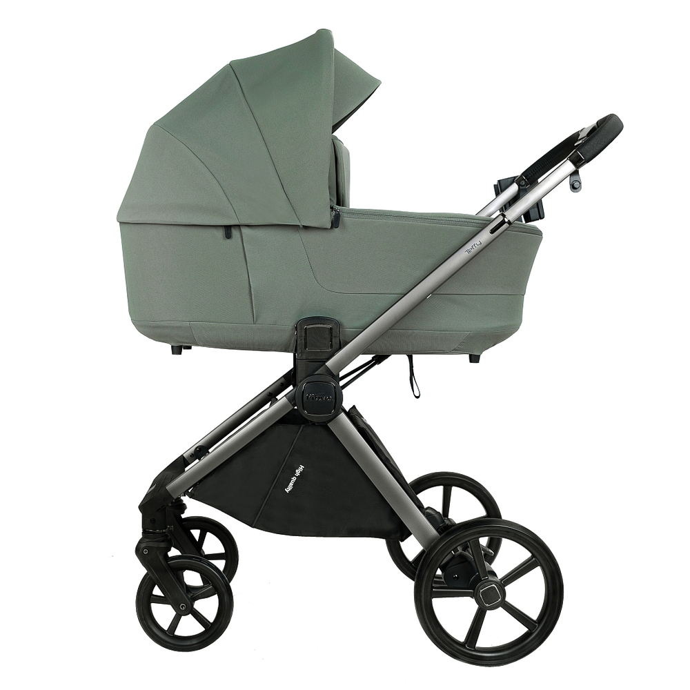 Коляска 2 в 1 Pituso Teffy Sage Green шасси Graphite