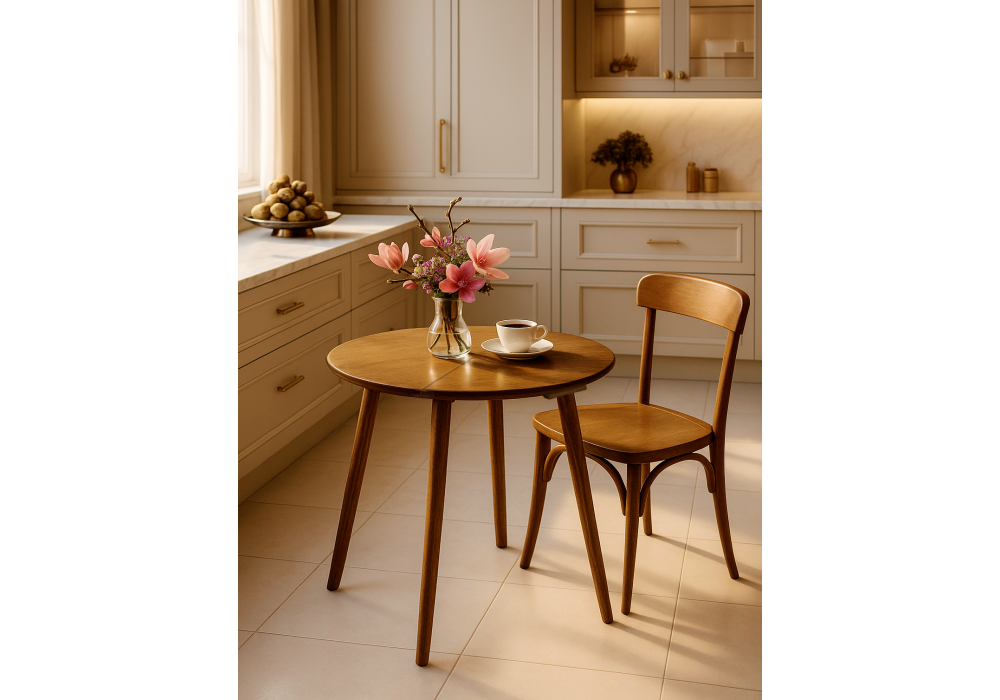 Стол деревянный Woodville Турин 80 (160) х 80 орех, ножки орех