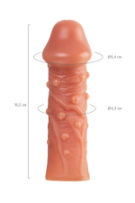 Насадка Kokos с дополнительной стимуляцией телесный 16,5 см