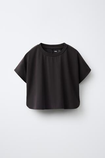 ZARA СПОРТИВНАЯ ФУТБОЛКА СВОБОДНОГО КРОЯ, АНТРАЦИТОВО-СЕРЫЙ