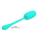 Бирюзовое перезаряжаемое виброяйцо Pretty Love Kirk BI-014654-4