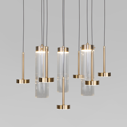 Подвесной светодиодный светильник Eurosvet Quarzo 301102 LED латунь