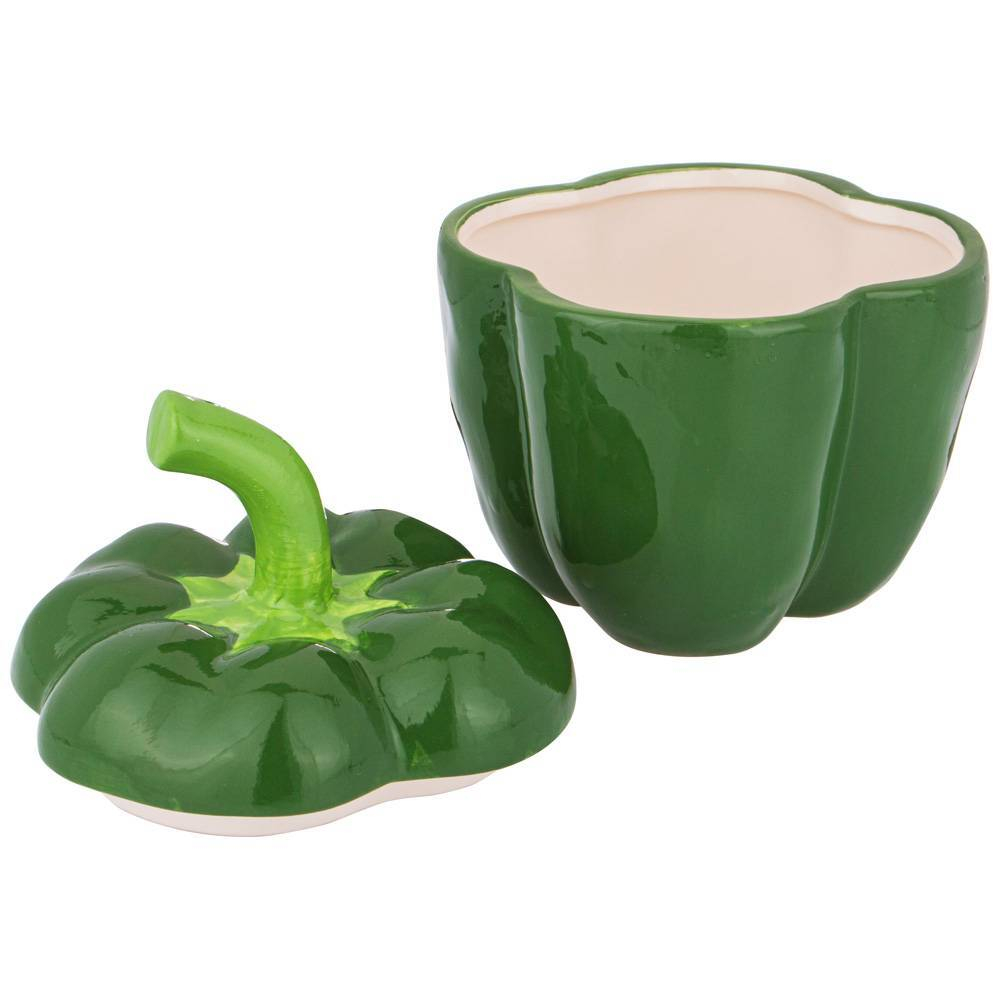 Блюдо для запекания с крышкой "Перец" 730мл 14*13*17см, коллекция "Il raccolto", цвет зеленый