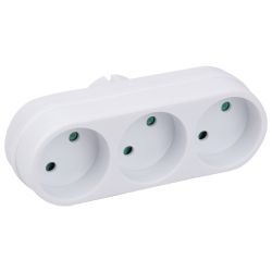 S-ES3-16O WHITE Разветвитель сетевой. б-з. 3 гнезда. 16А. 3500Вт. Белый. ТМ Uniel