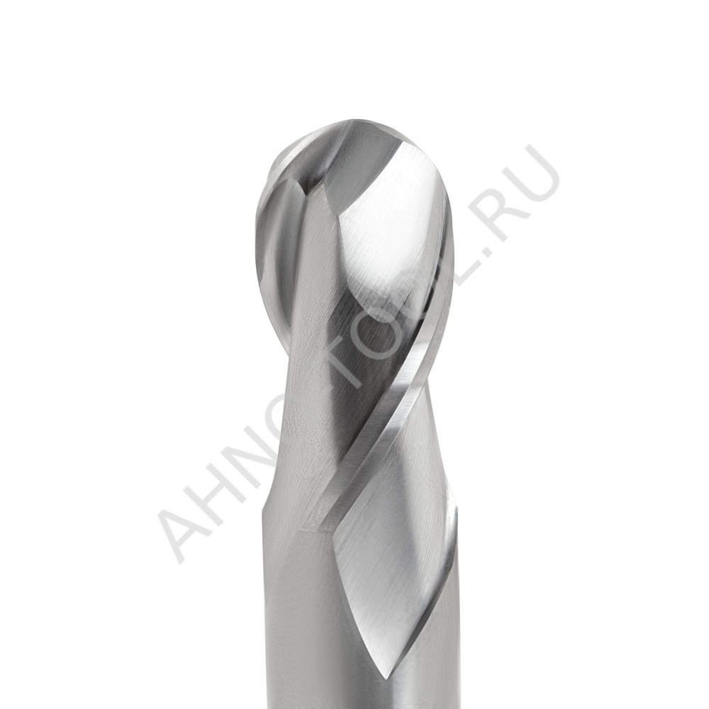 Фреза твердосплавная сферическая 12мм (L=75, l=24, хв=6) Z2 35° по алюминию и цвет.металлам BRAL-2B-R6.0 AHNO