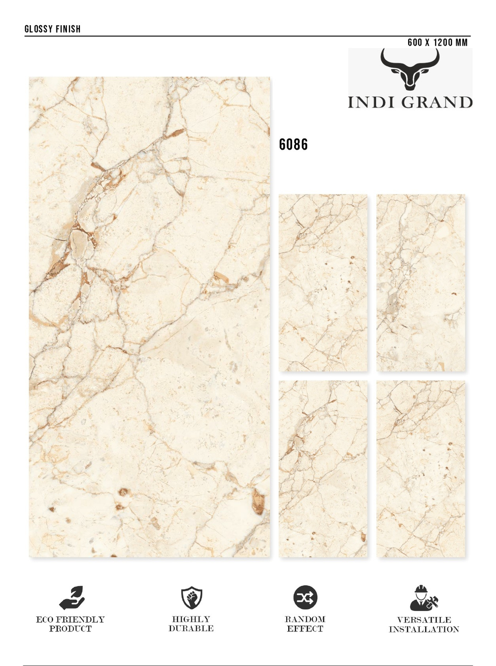 Керамогранит glossy №1 60х120, 6086
