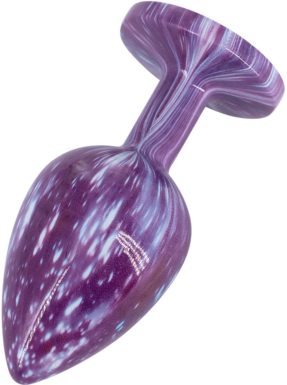 Эмалированная анальная пробка из алюминия с фиолетовым кристаллом