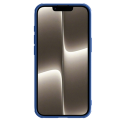 Чехол усиленный синего цвета с защитной шторкой для камеры от Nillkin на iPhone 16e, серия CamShield Pro Case