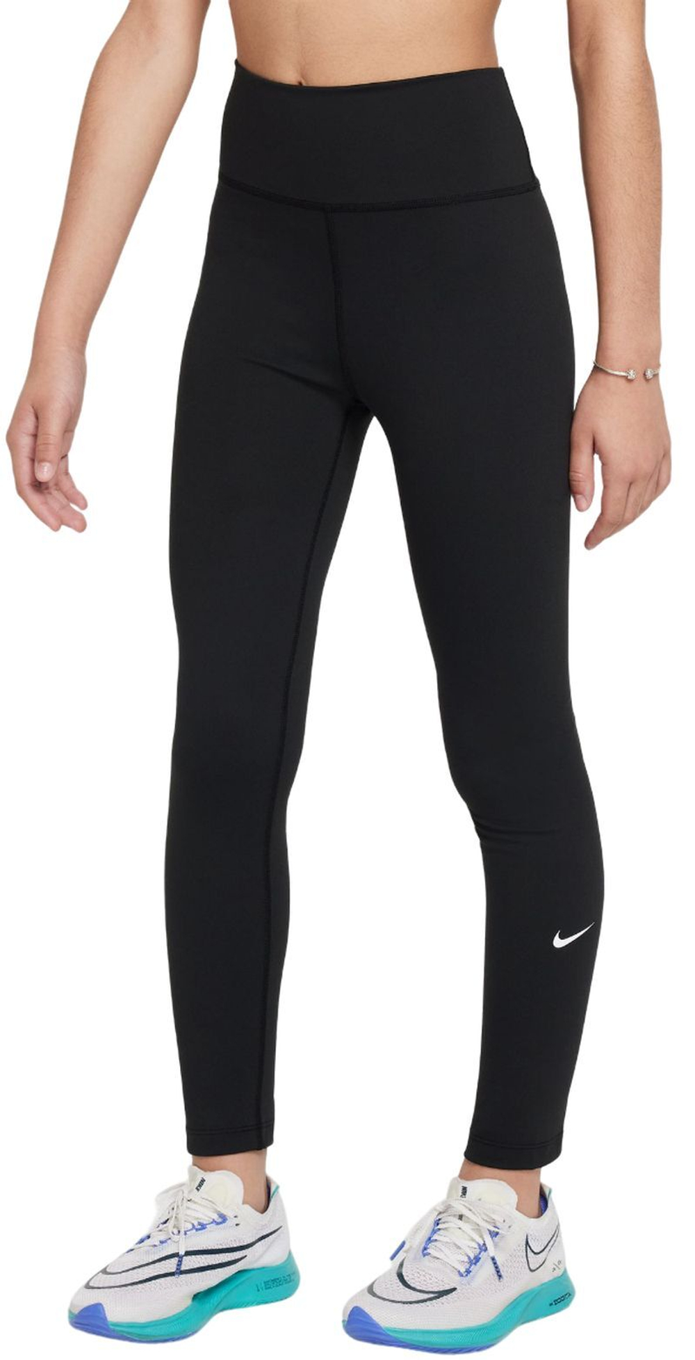 Штаны для девочки теннисные Nike Kids One Dri-Fit Tight Leggings - черный