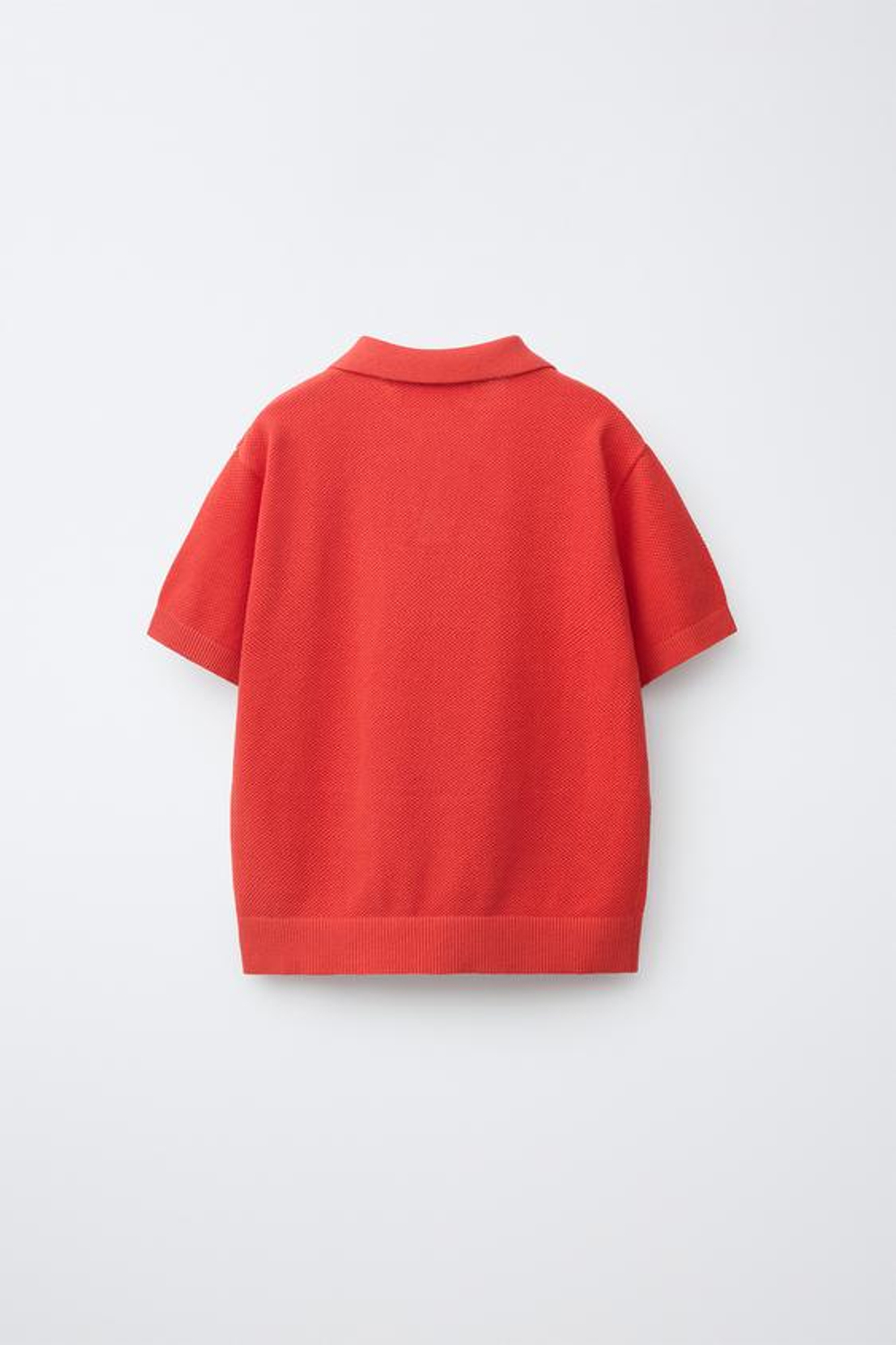 ZARA ПОЛО ИЗ ТКАНИ ПИКЕ, КОРАЛЛОВО-КРАСНЫЙ