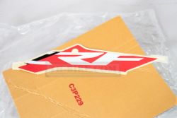 86194-KZZ-D10ZA. STRIPE, L. RR. SHROUD *TYPE1*. Honda CRF250L-M original decal on the radiator shroud
