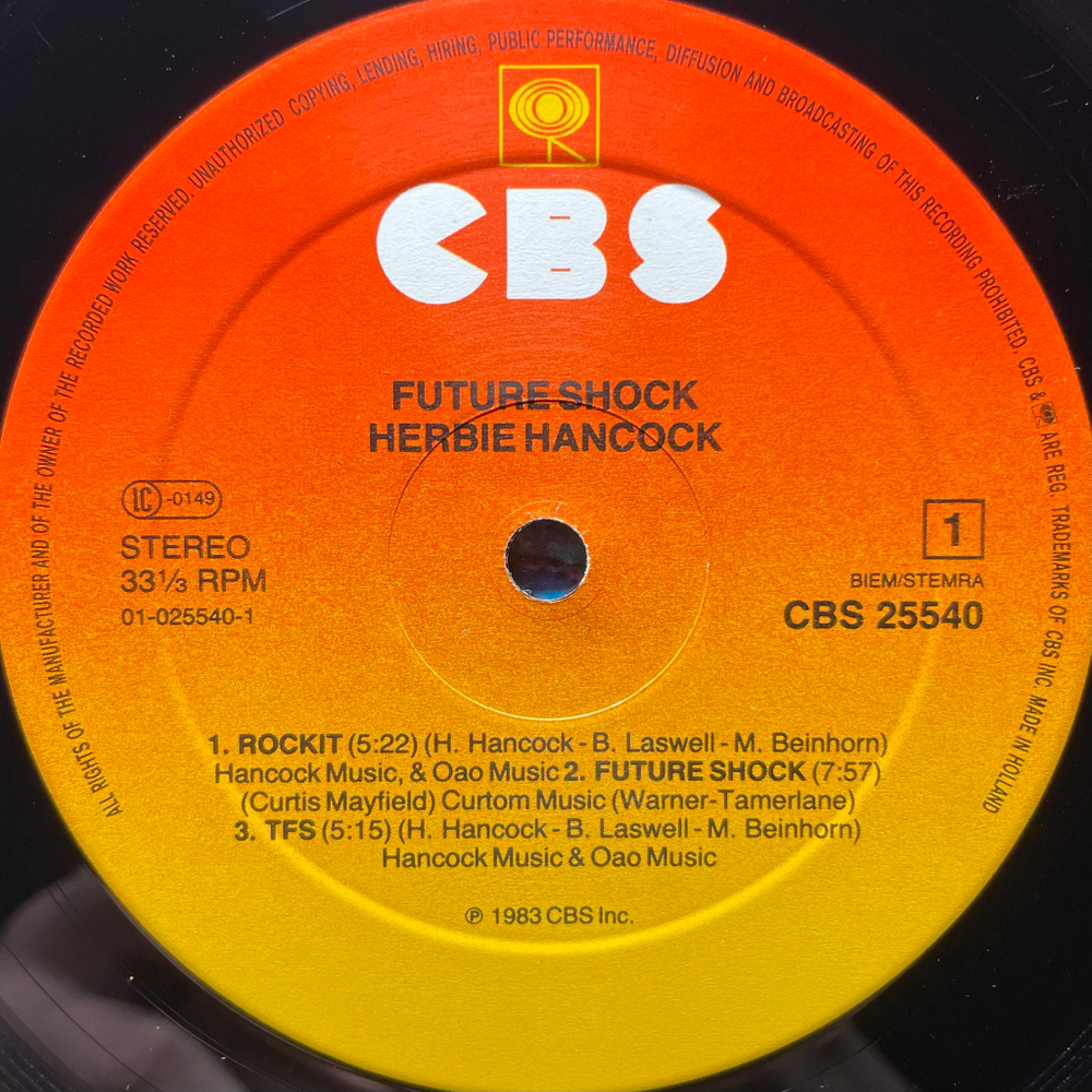Herbie Hancock ‎– Future Shock (Голландия 1983г.)