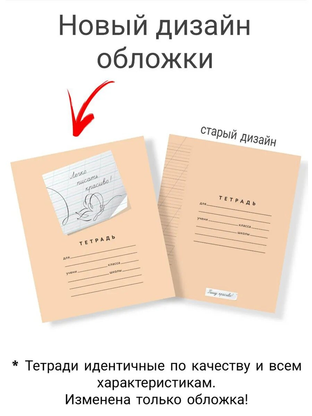 Набор тетрадей "Легко писать красиво!", редкая косая линия, 12 л, 50 шт