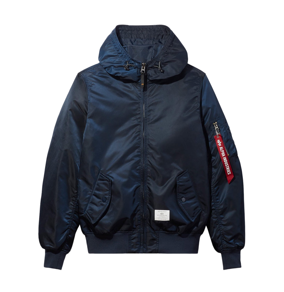 Бомбер Alpha Industries L-2B Hooded Gen II Rep. Blue (Синий)