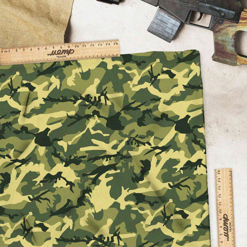 Ткань шелк Армани песочно-зеленый милитари