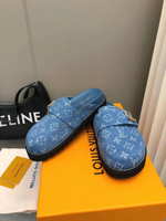 Мюли женские Louis Vuitton Cosy джинсовые в синем цвете