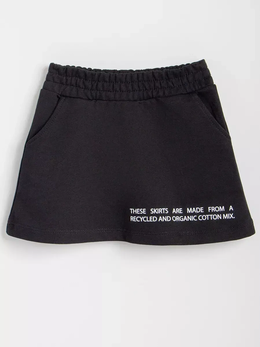 Черный костюм для девочки, толстовка и юбка