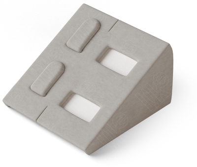 Вкладыш 03/стойка/для 2 колец/2 вертик.язычка друг под другом/2 окошка для бирки/2 прорези для нитки