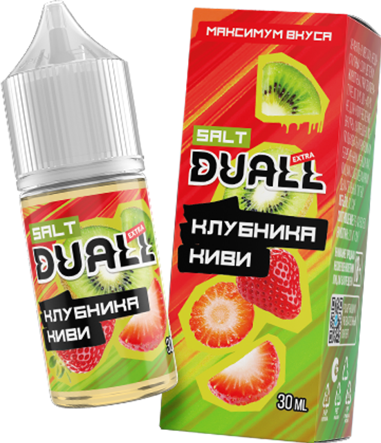 Duall Extra 28 мл - Клубника Киви (0 мг)