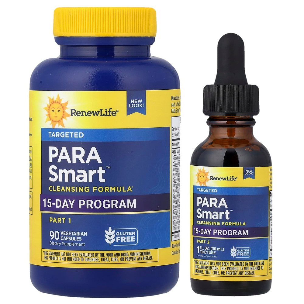Renew Life, ParaSmart Cleanse, средство для очищения организма за 14 дней, 2 части
