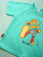 Футболка детская "BE COOL" (ментол) принт "Be cool"
