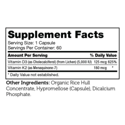 Vitamin D3 & K2 60 капсул Zahler