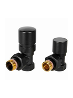 Комплект клапанов термостатический DESIGN 1/2 угловой черный STOUT (SVTDK-0002-000015B)
