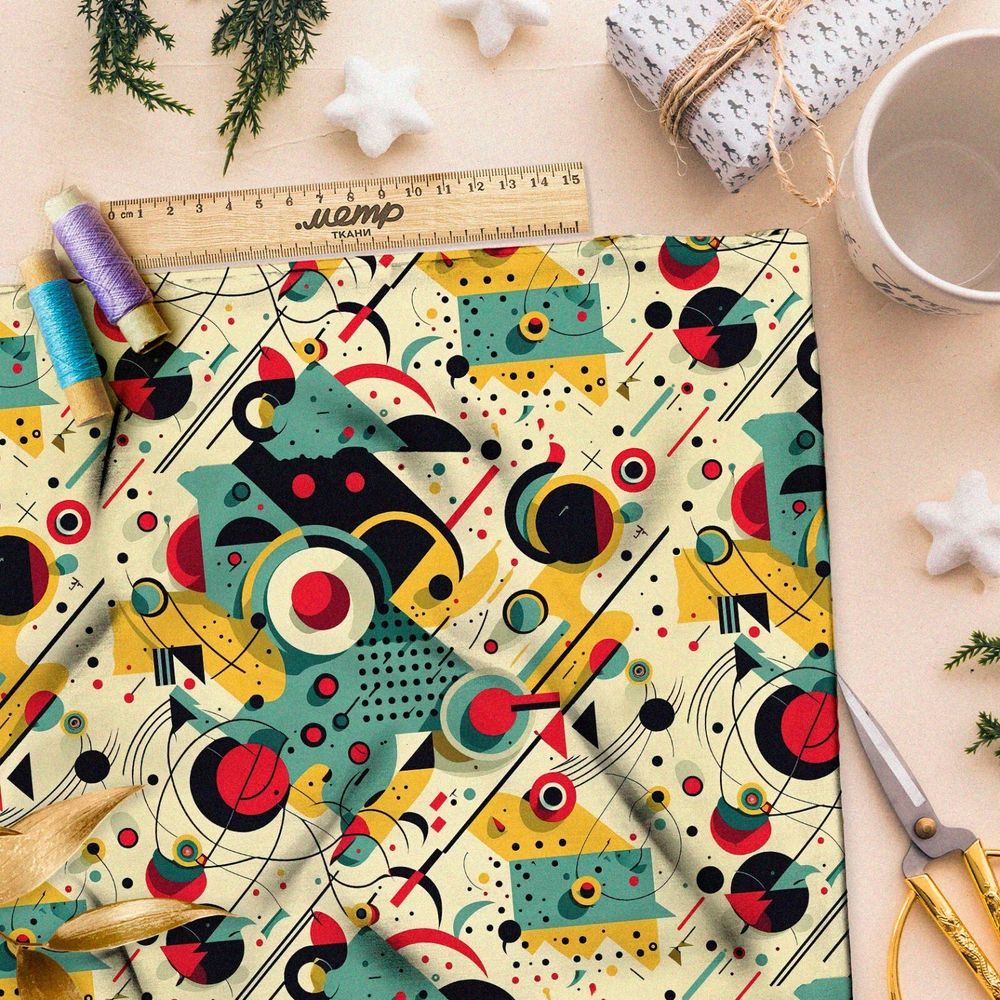 Ткань штапель мысли Кандинского