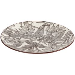 Тарелка White Fox WF-TRD23 обеденная фарфор Тропики D 23 см | White Fox