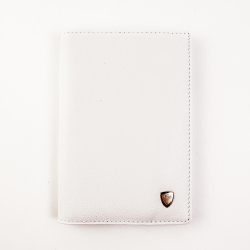 Стильная белая женская обложка для автомобильных документов из натуральной кожи яка с карманом для 4 карточек и наличных Dublecity M100-DC13-06W в подарочной коробке