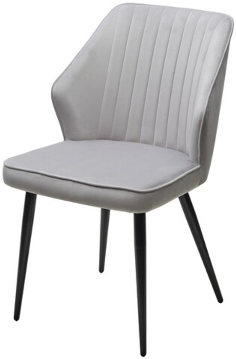 Стул М-City DISAUR Сиэтл -В (Seattle-V) Светло-серый Bm-4, Велюр, Черный каркас